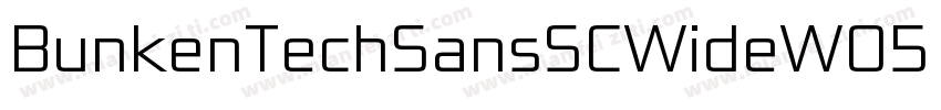 BunkenTechSansSCWideW05 SB Regular字体转换